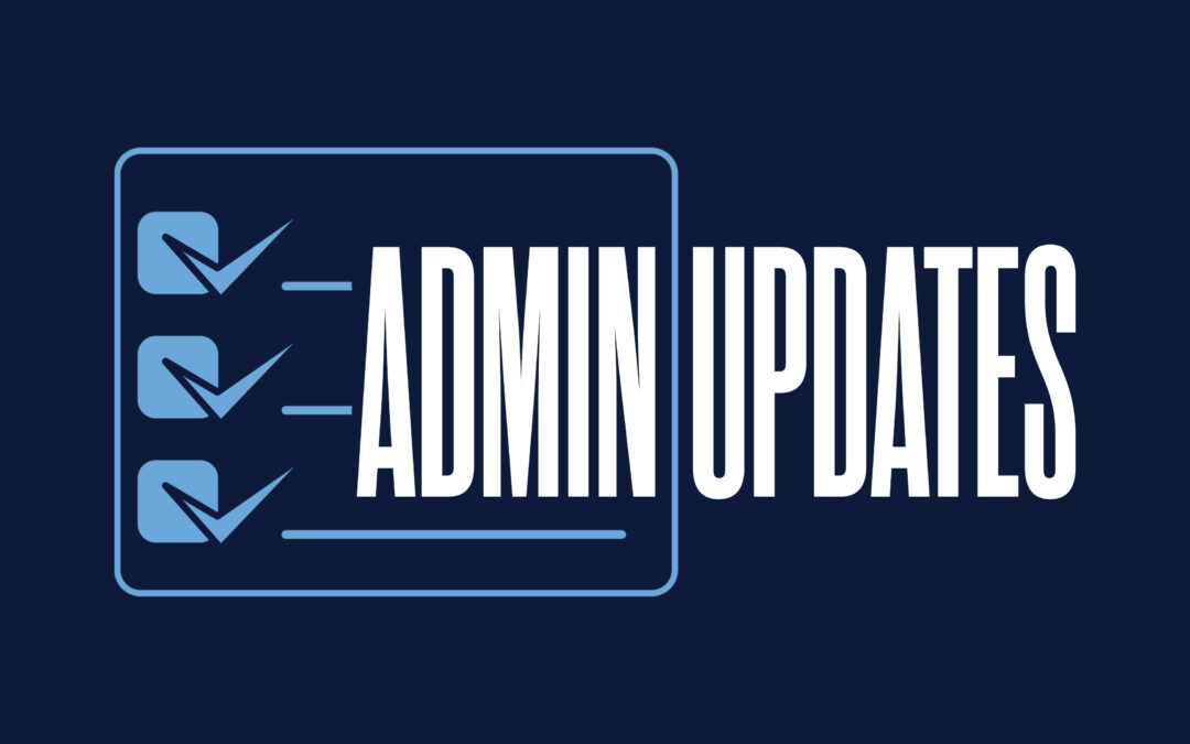 Admin Updates
